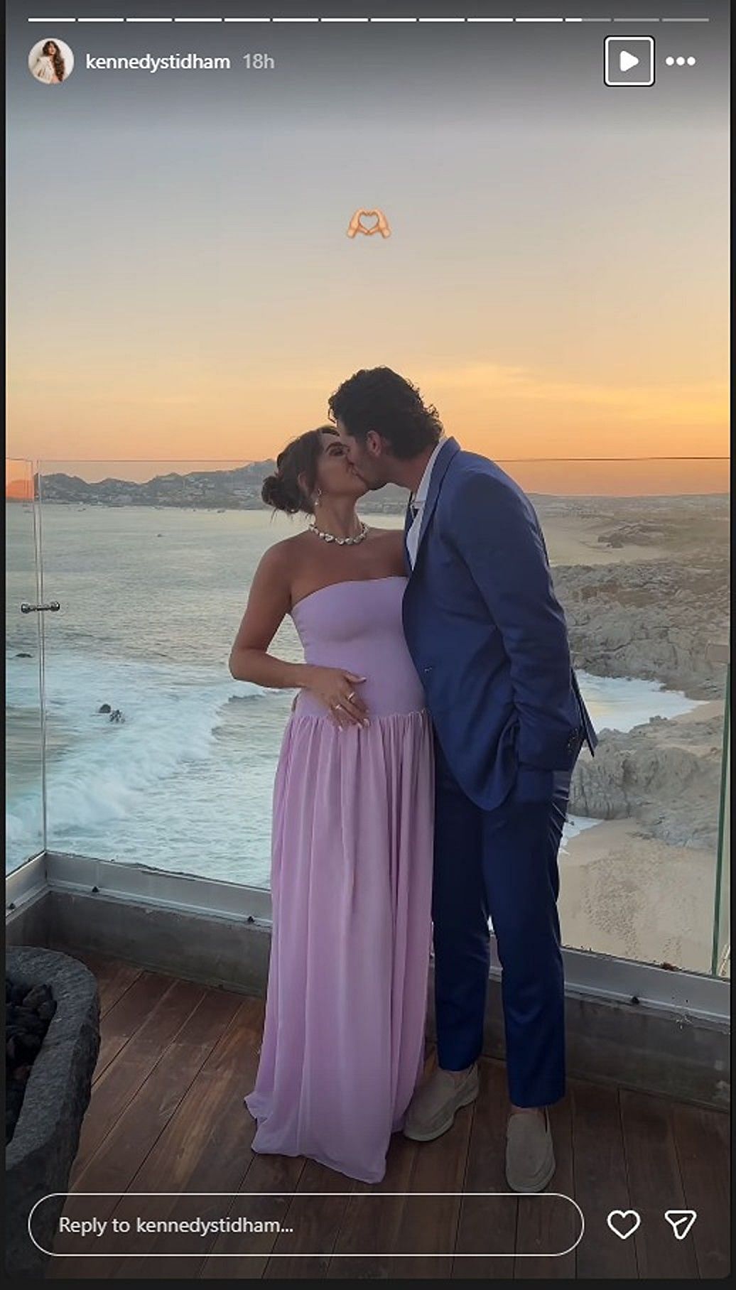Broncos QB Jarrett Stidham and wife Kennedy share romantic kiss after attending beachside wedding/@kennedystidham
